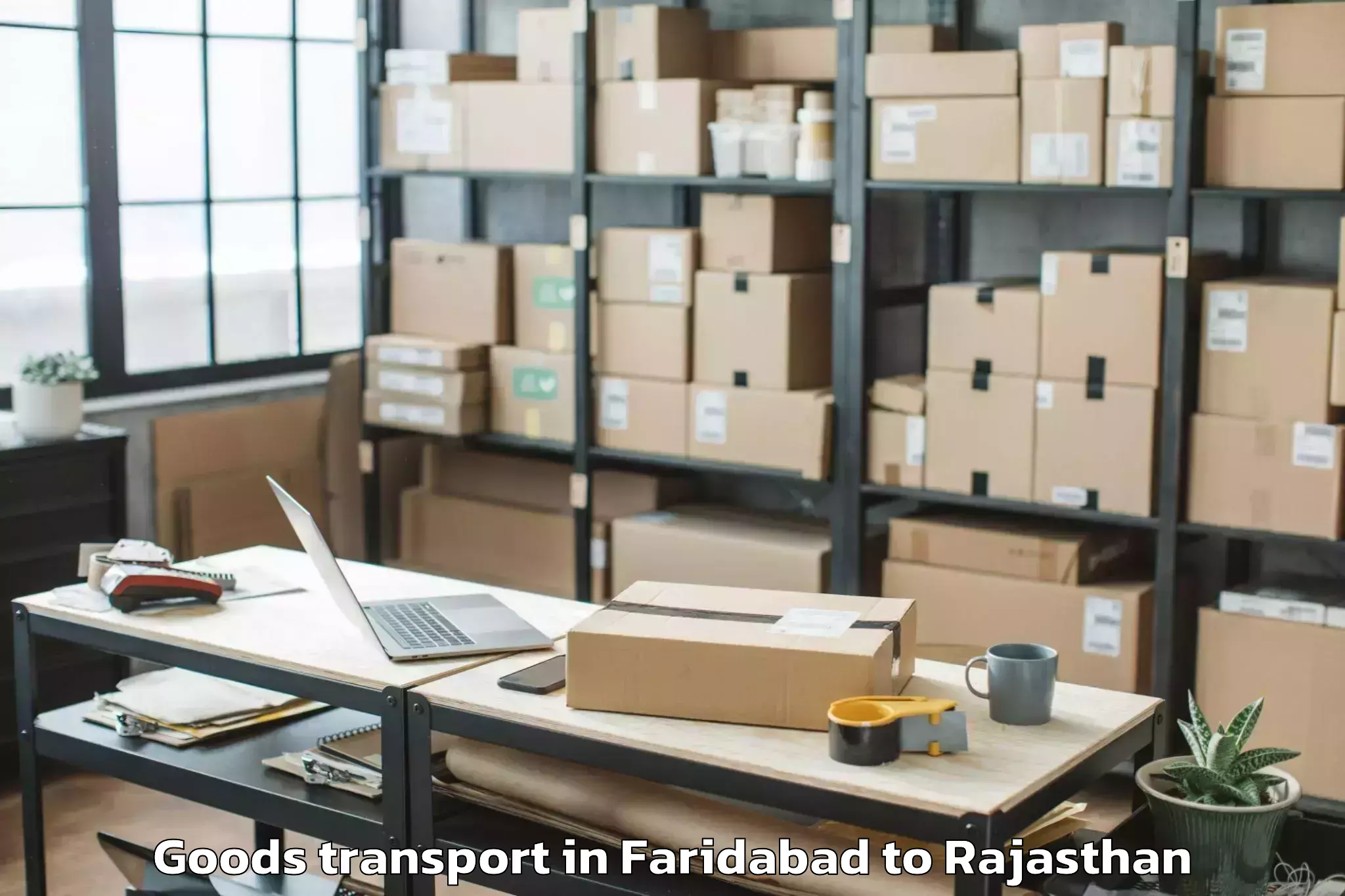 Quality Faridabad to Raisinghnagar Goods Transport